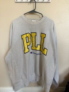 Vintage Premier Lacrosse League Oversized Champion Light Gray Crewneck